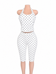 Polka Dot Corset & Capri Set